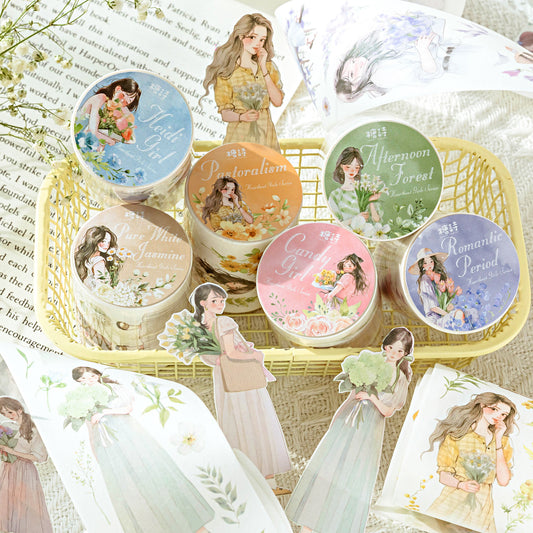 1 Roll Heart Girl Washi Paper Tape