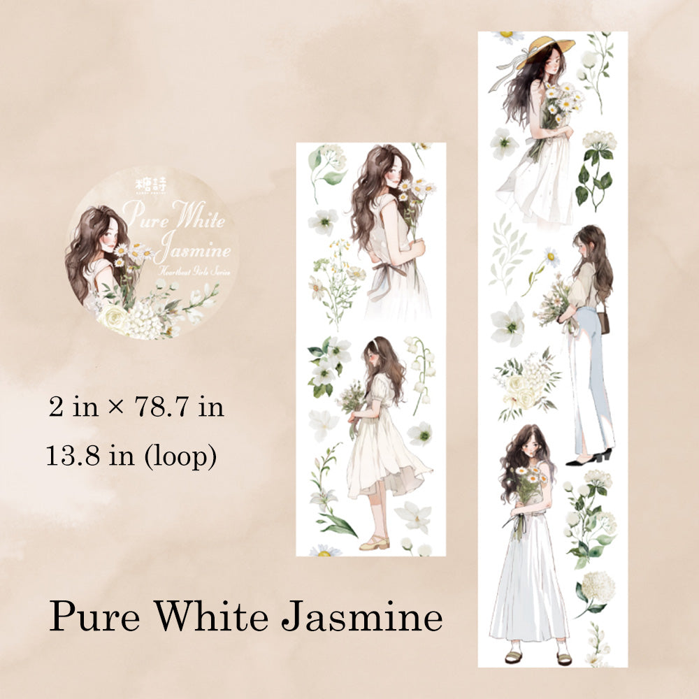 1 Roll Heart Girl Washi Paper Tape