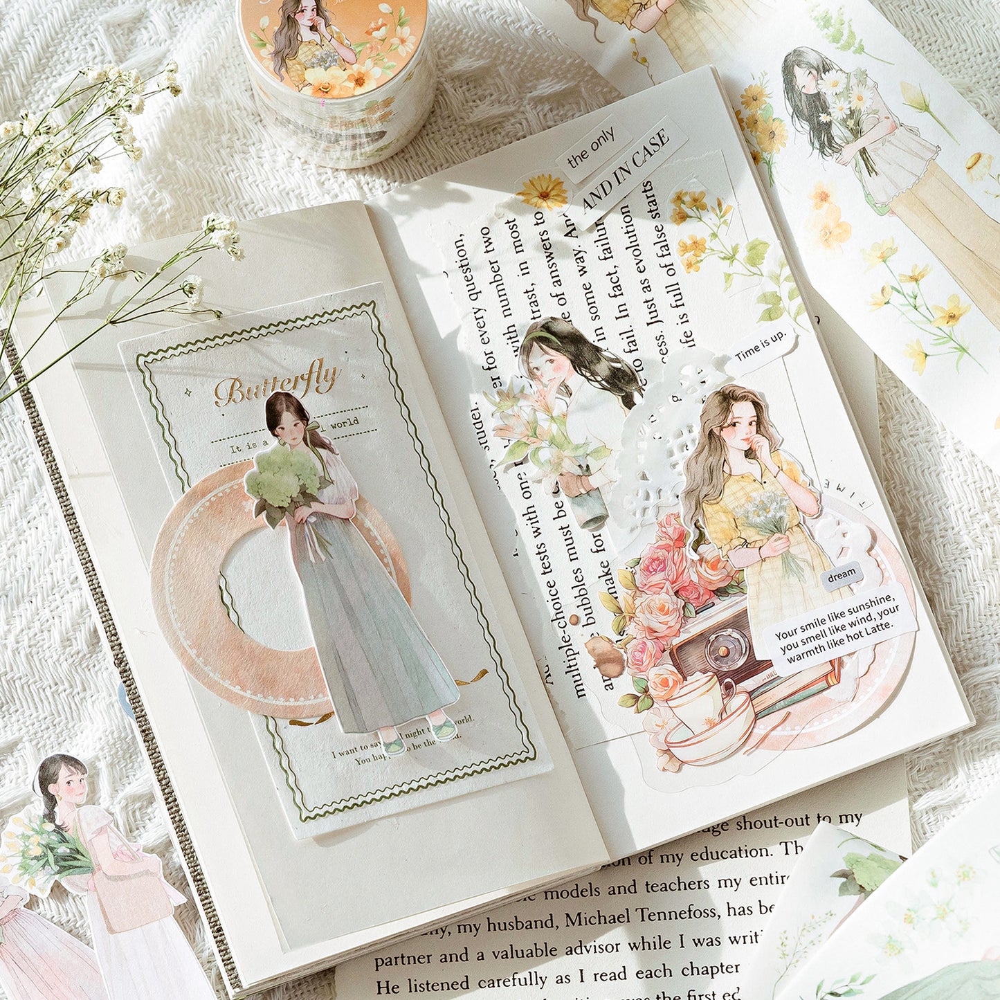 1 Roll Heart Girl Washi Paper Tape