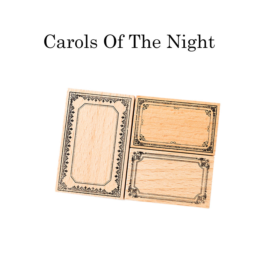1 Pack Baroque Fantasia Wooden Rubber Stamp