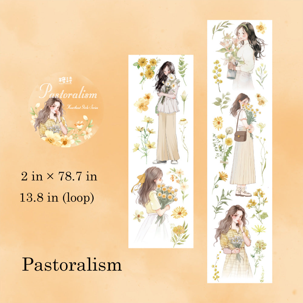 1 Roll Heart Girl Washi Paper Tape