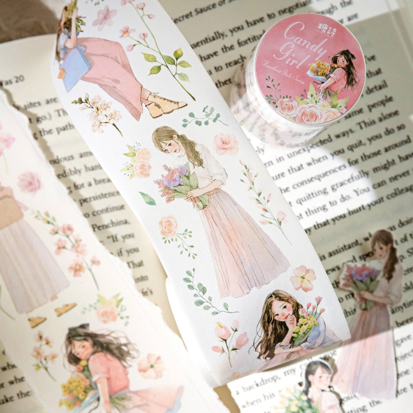 1 Roll Heart Girl Washi Paper Tape