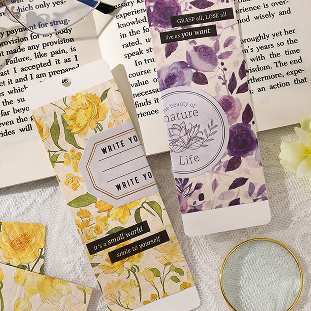 10 feuilles de papier à motifs de fleurs en fleurs