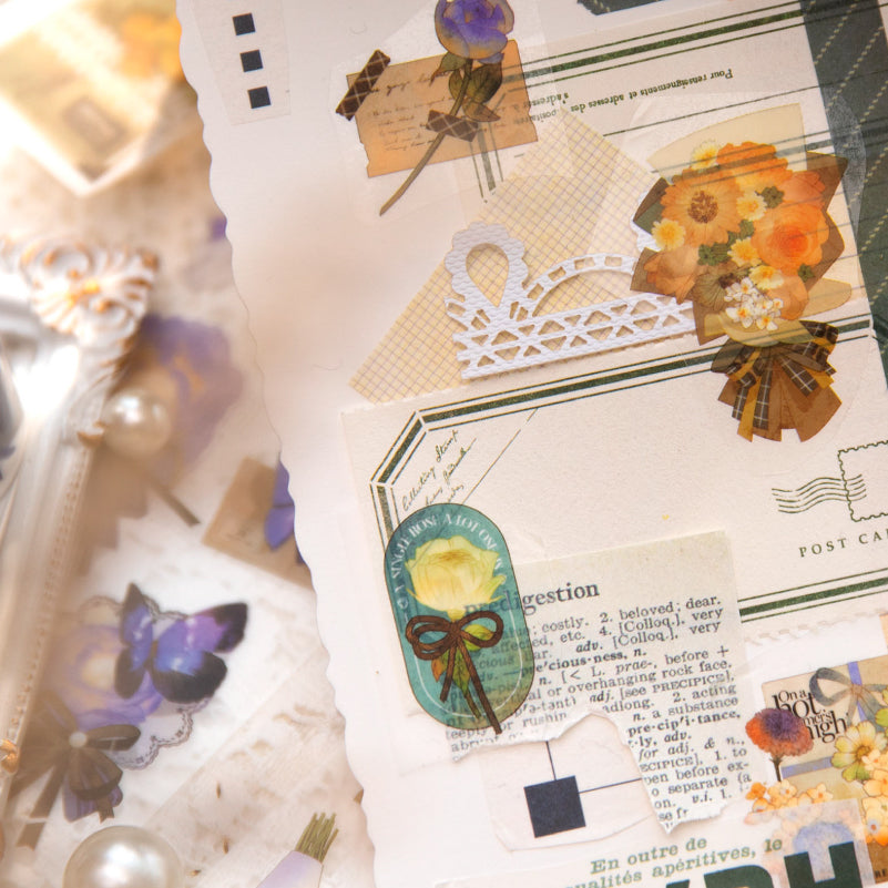 1 Roll Flower Letter Notebook Matte PET Tape