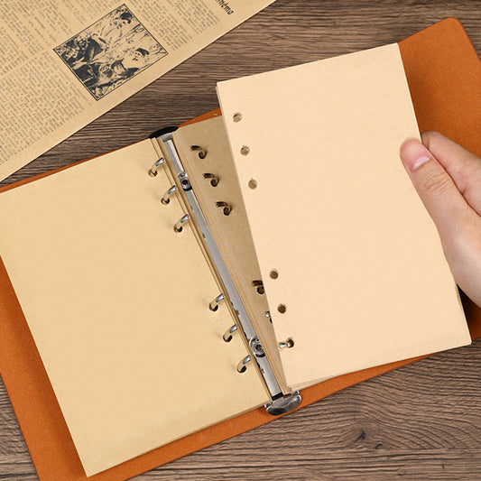 80 Sheets Retro Cowhide Maple Leaf Bullet Journal