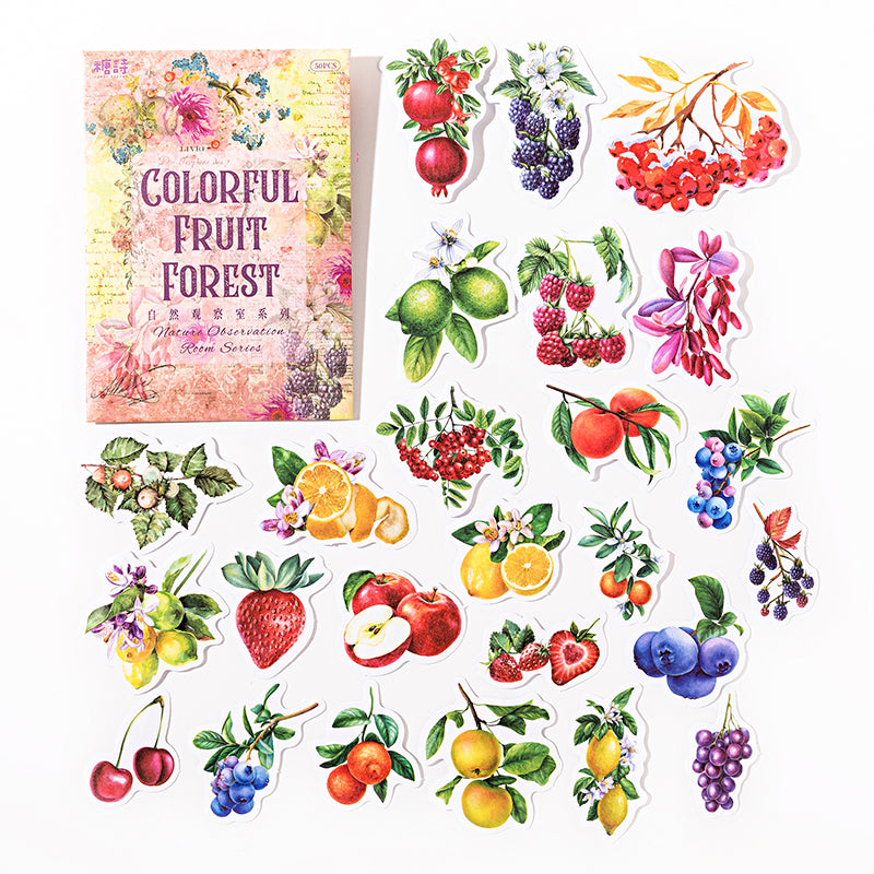 50 Pcs Natural Observation Room Paper Sticker Set