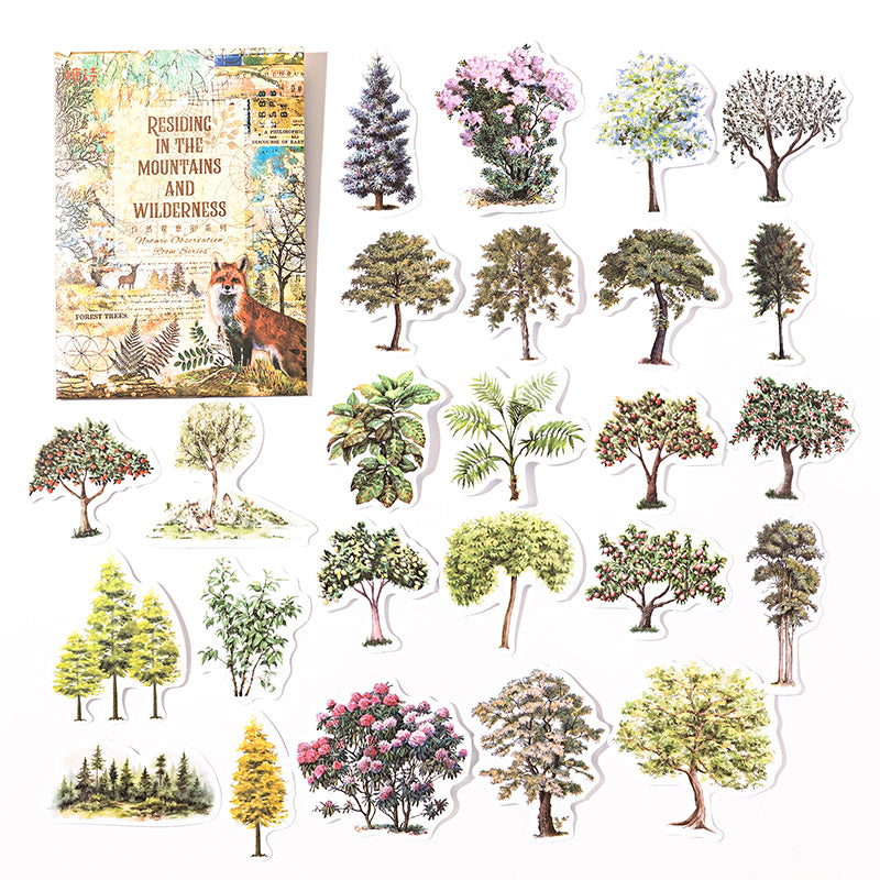50 Pcs Natural Observation Room Paper Sticker Set