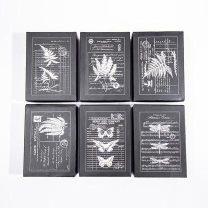 1 Pack Jungle Specimen Wooden Rubber Stamp With Handle