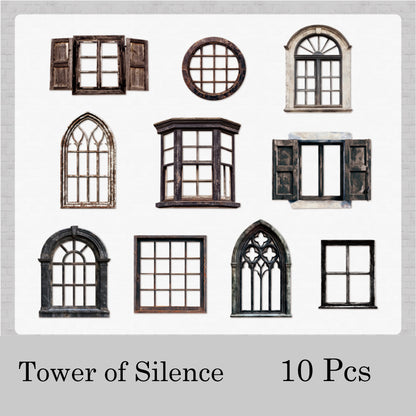 10 Pcs Window Story Paper Sticker Set