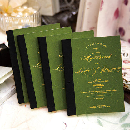 80 Sheets Flower Poetry Material Paper Book
