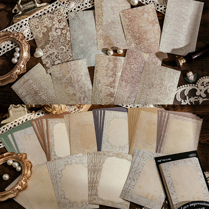 50 Sheets Lace Note Material Paper Set