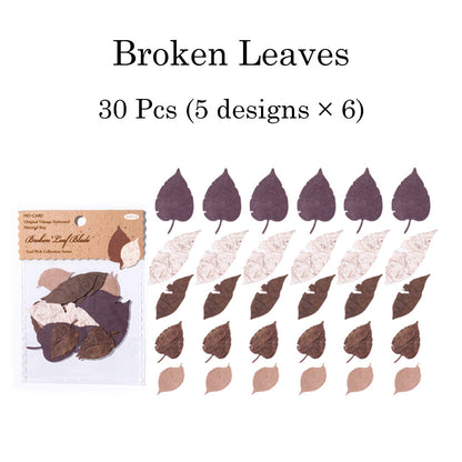 30 Pcs Leaf Collection Die Cut Shapes
