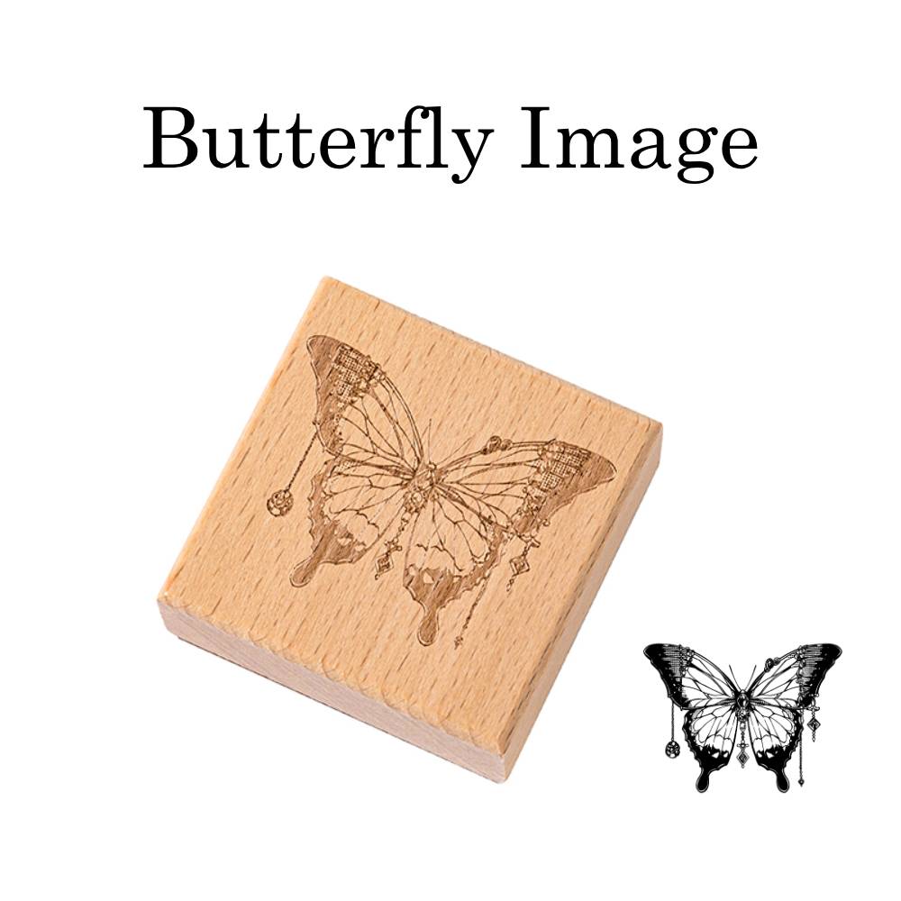 1 Pack All About Butterfly Wooden Rubber Stamp