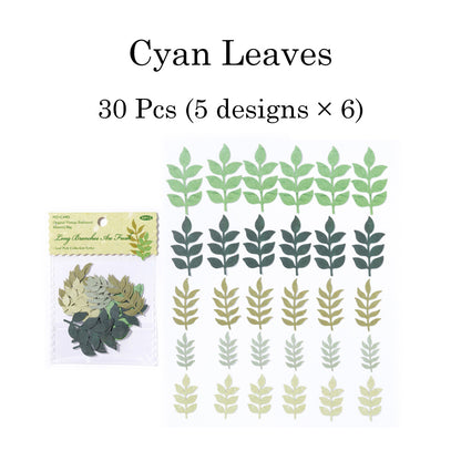 30 Pcs Leaf Collection Die Cut Shapes