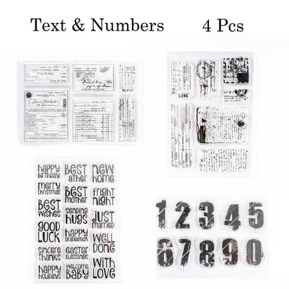 4 Pcs Great Day Clear Silicone Stamp Set