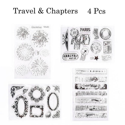 4 Pcs Great Day Clear Silicone Stamp Set