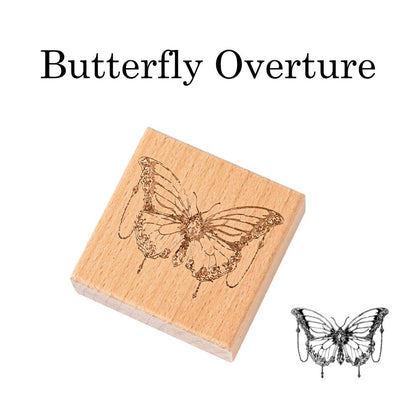 1 Pack All About Butterfly Wooden Rubber Stamp