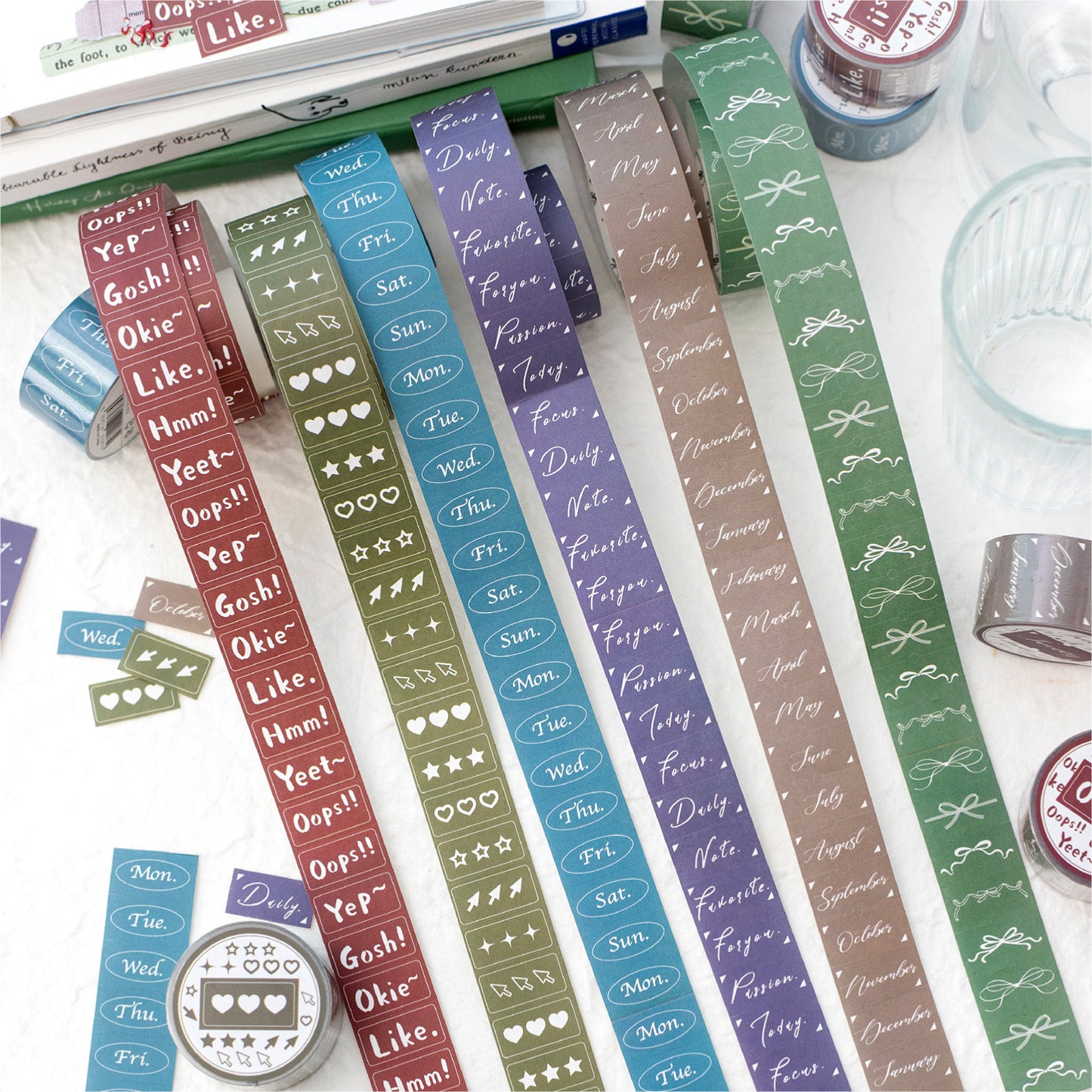 1 Roll Today's Mood Paper Sticker Tape