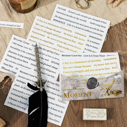 8 Sheets Weekend Monologue Text Paper Sticker Set