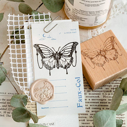 1 Pack All About Butterfly Wooden Rubber Stamp