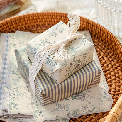 30 Sheets Gentle Flower Wind Material Paper Set