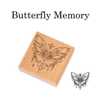 1 Pack All About Butterfly Wooden Rubber Stamp
