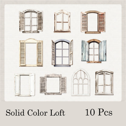 10 Pcs Window Story Paper Sticker Set