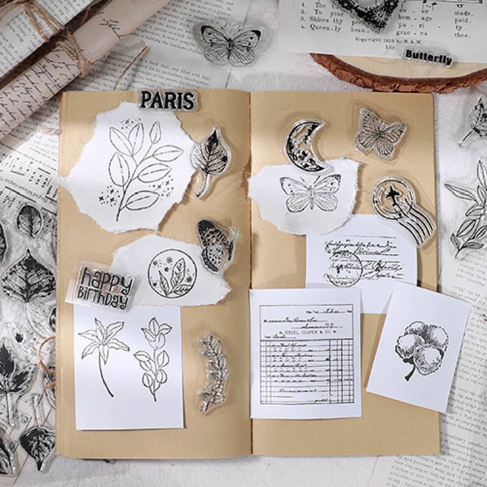 4 Pcs Great Day Clear Silicone Stamp Set