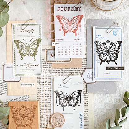 1 Pack All About Butterfly Wooden Rubber Stamp