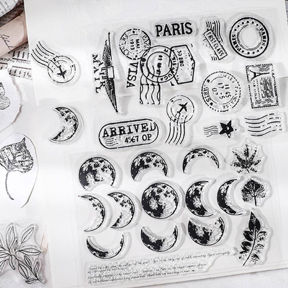 4 Pcs Great Day Clear Silicone Stamp Set
