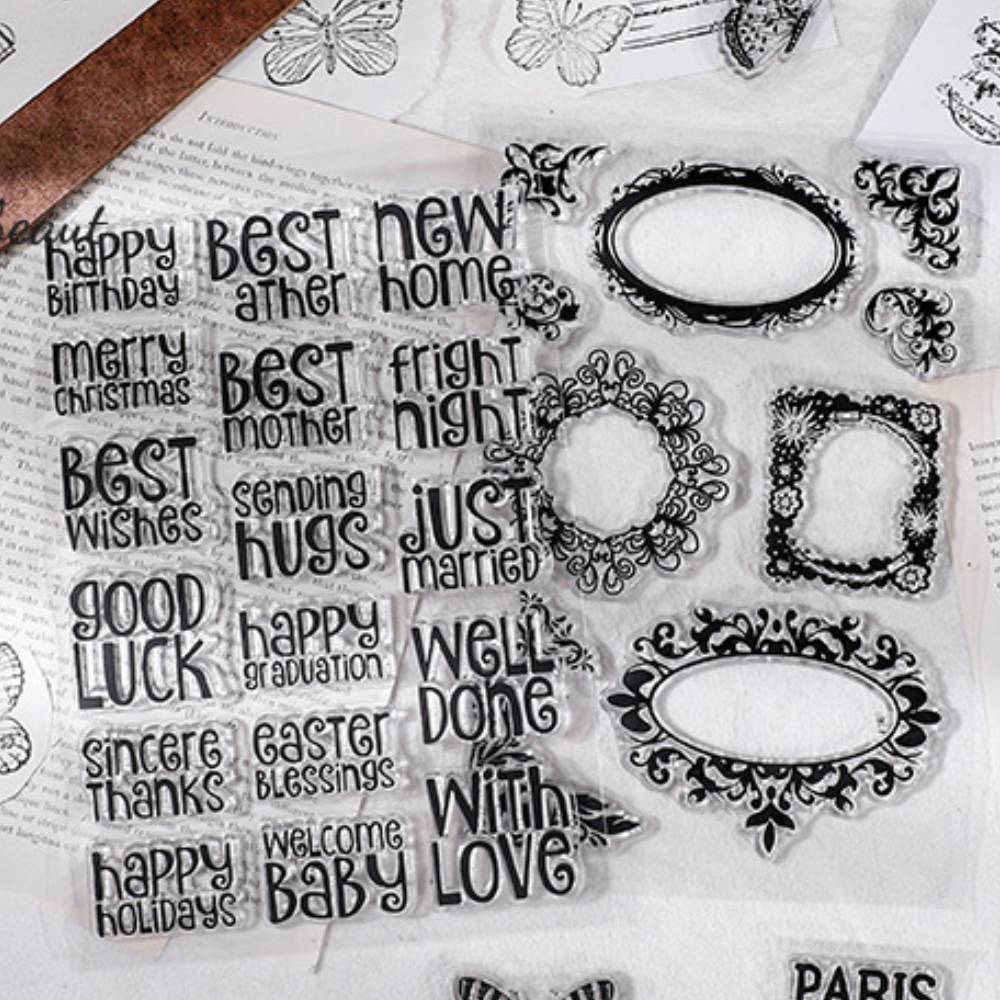 4 Pcs Great Day Clear Silicone Stamp Set