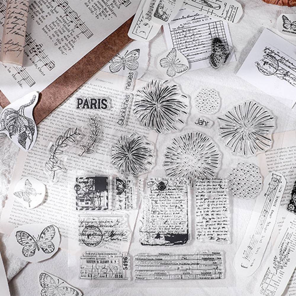 4 Pcs Great Day Clear Silicone Stamp Set