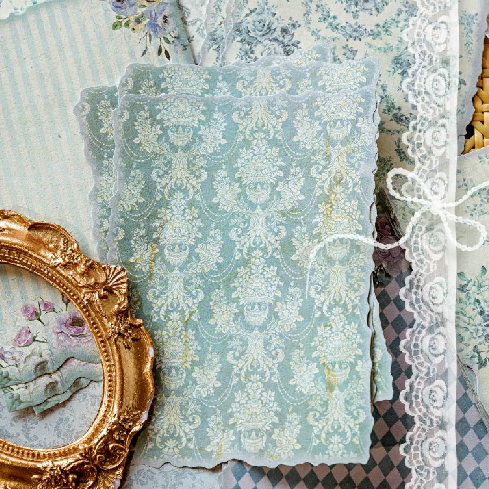 30 Sheets Gentle Flower Wind Material Paper Set