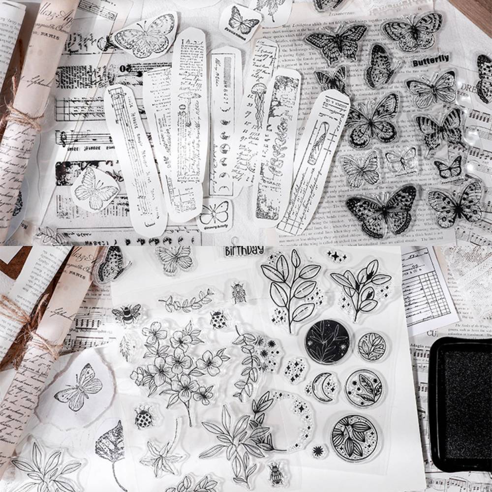 4 Pcs Great Day Clear Silicone Stamp Set