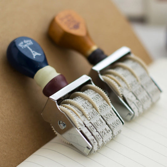 Vintage Roller Date Rubber Stamp