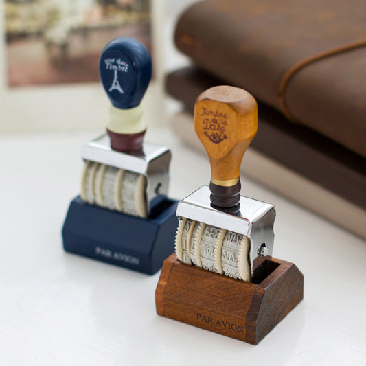 Vintage Roller Date Rubber Stamp
