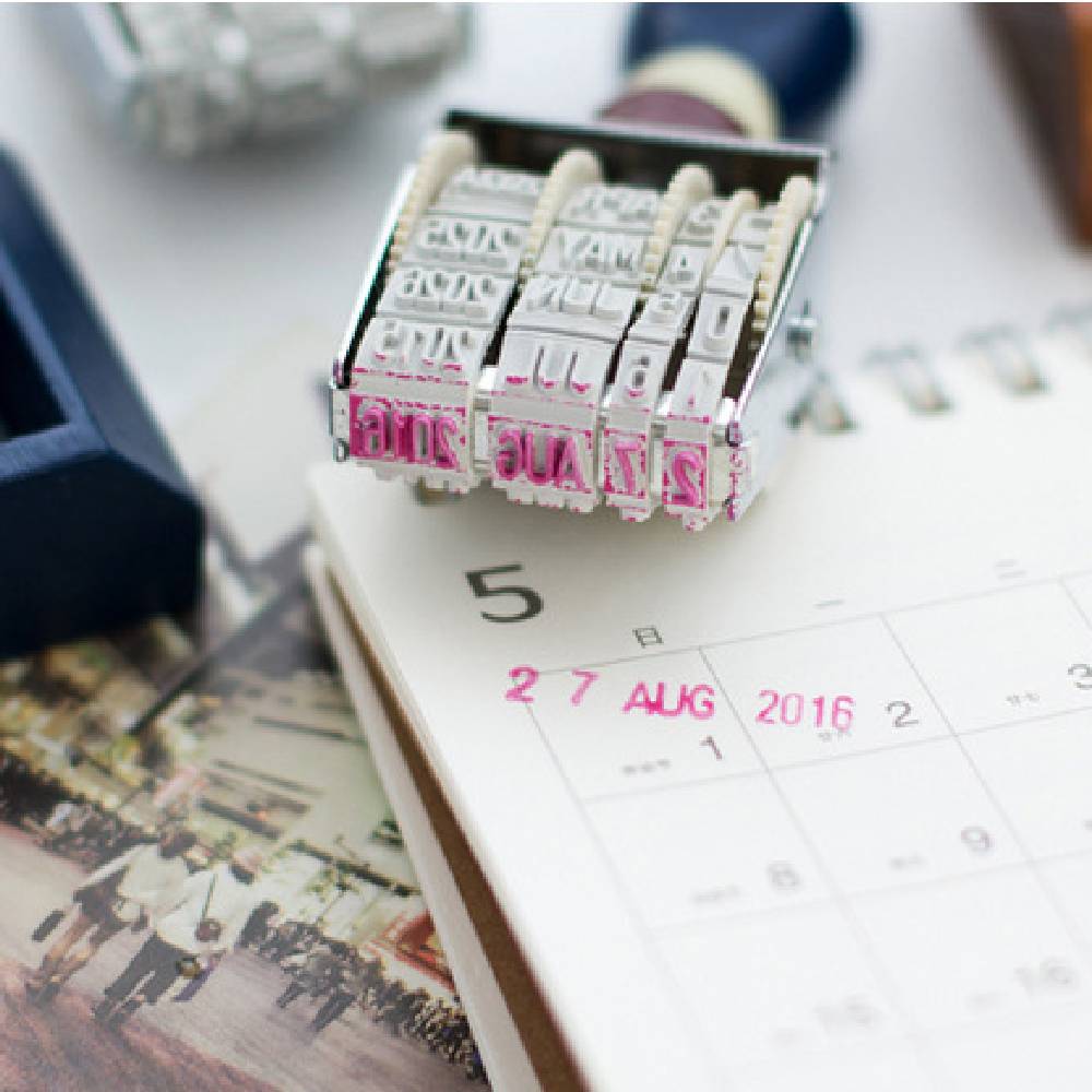 Vintage Roller Date Rubber Stamp