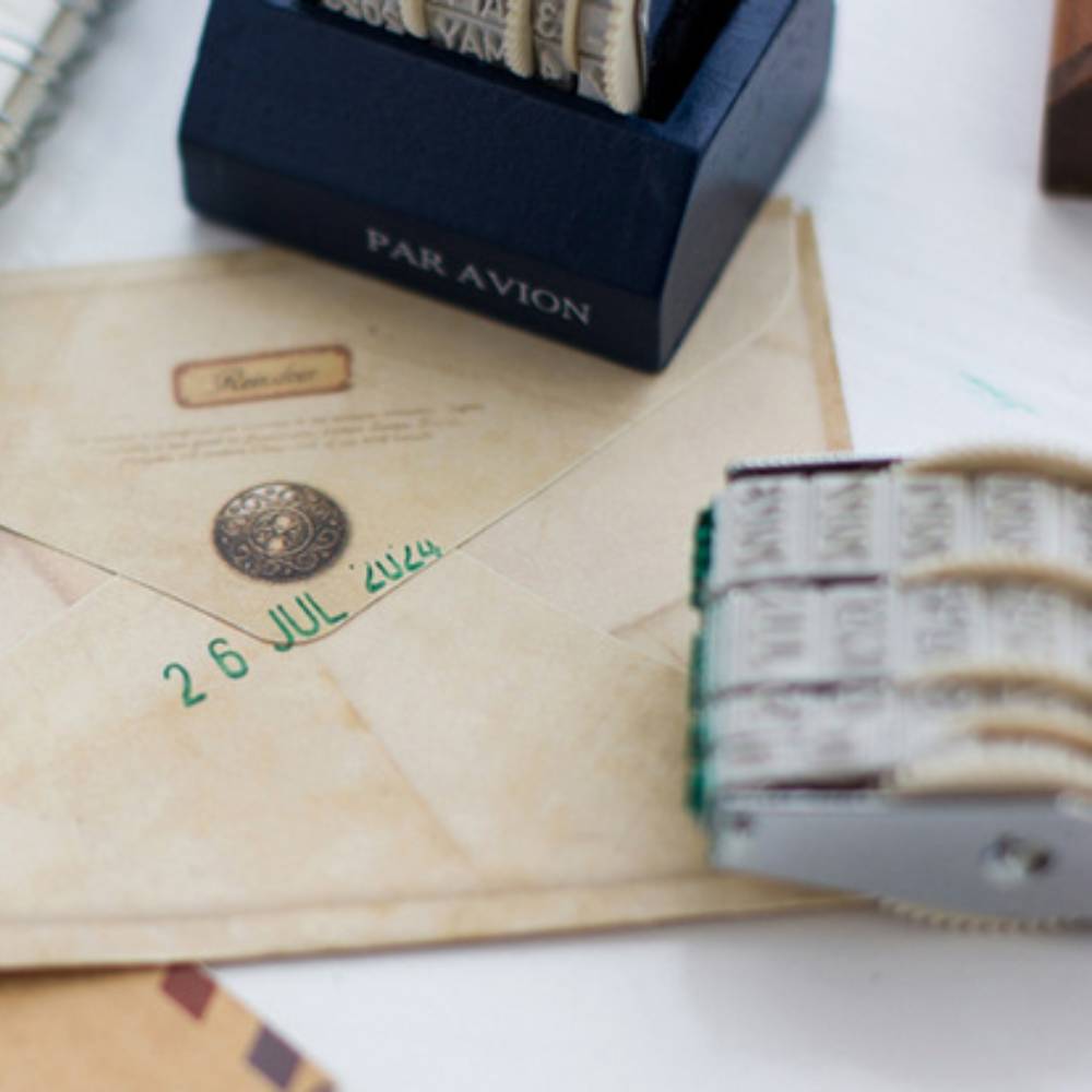 Vintage Roller Date Rubber Stamp