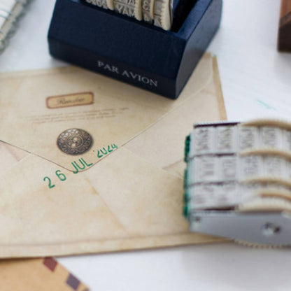 Vintage Roller Date Rubber Stamp