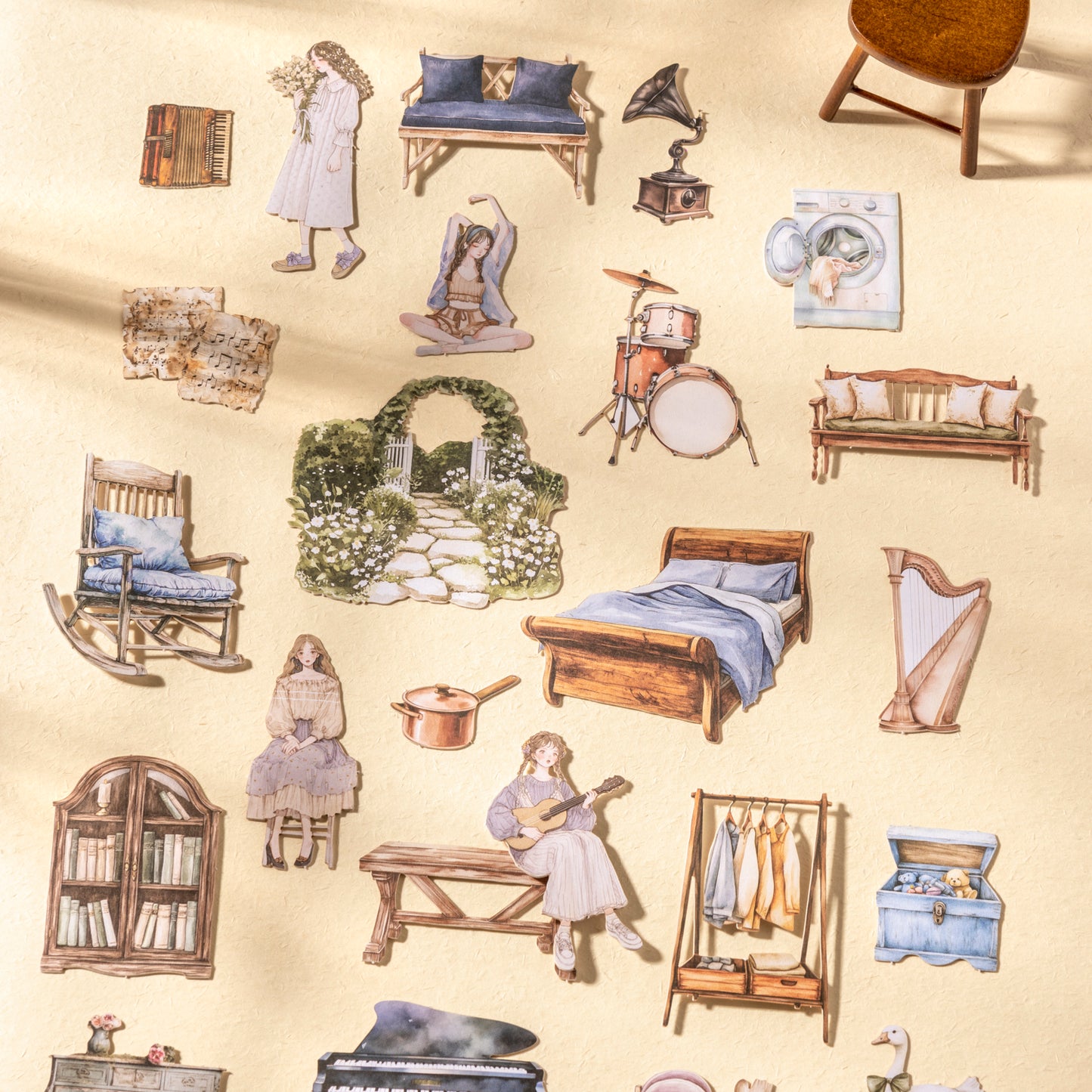 15 Pcs Anne's Little Home Paper Sticker Set