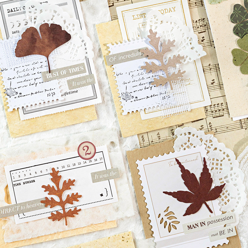30 Pcs Leaf Collection Die Cut Shapes