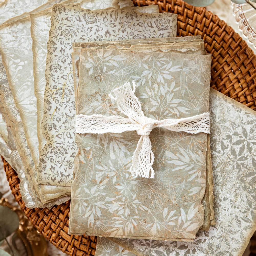 30 Sheets Gentle Flower Wind Material Paper Set