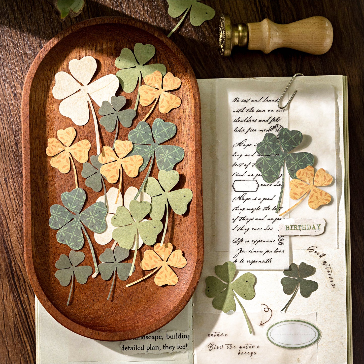 30 Pcs Leaf Collection Die Cut Shapes