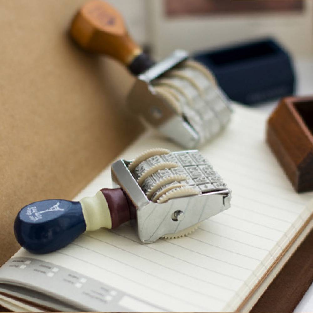 Vintage Roller Date Rubber Stamp