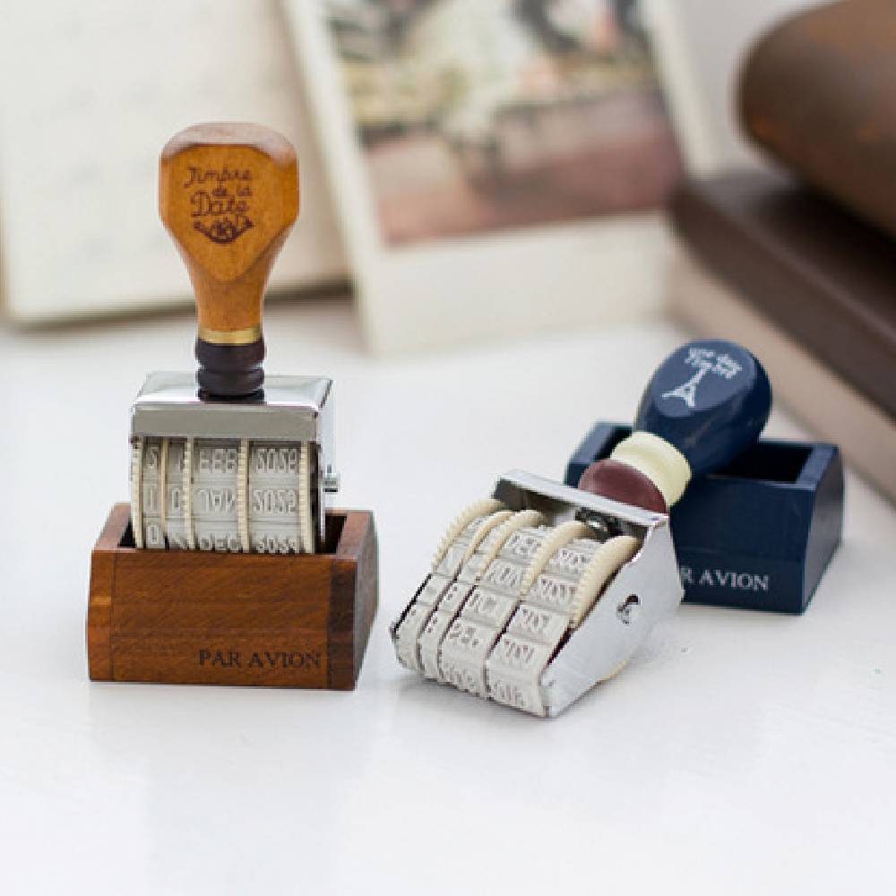 Vintage Roller Date Rubber Stamp