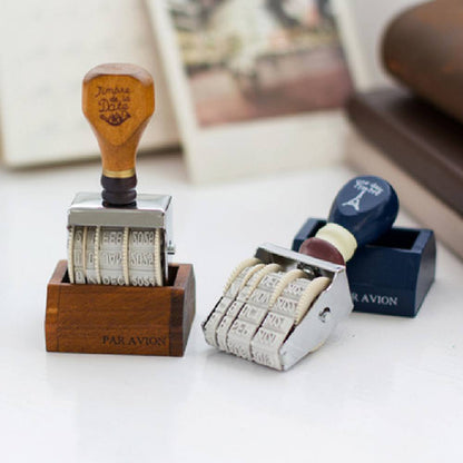 Vintage Roller Date Rubber Stamp