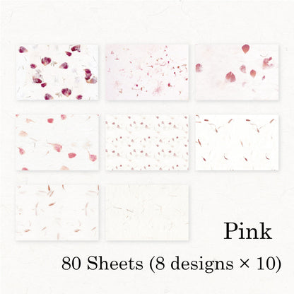 80 Sheets Flower Poetry Material Paper Book