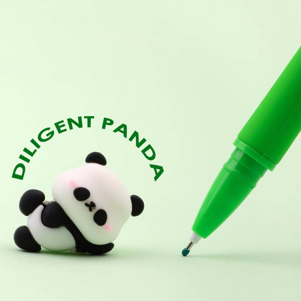 Diligent Panda Silicone Pen Set Of 3