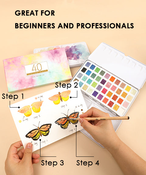 Metallic Watercolor Paint Set Of 40