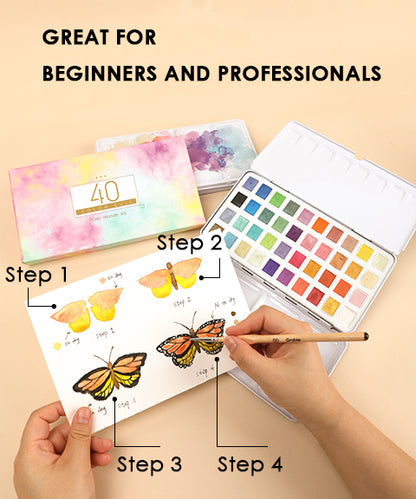 Metallic Watercolor Paint Set Of 40